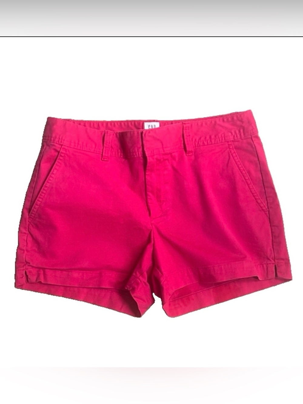 Gap City Short Women's Pink Chino Shorts 4 Regular Fit Cotton Spandex Pockets